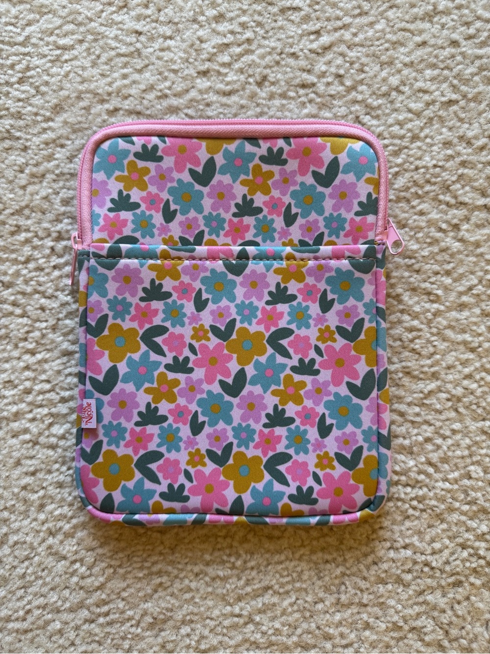 Floral Pink Blue Green Tablet/Kindle Sleeve